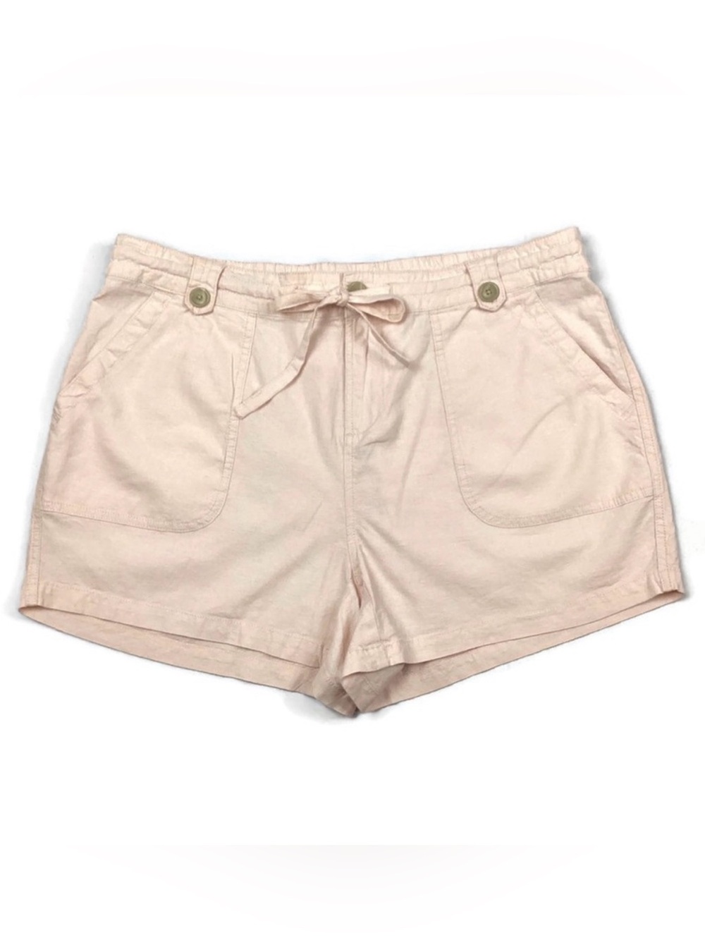 Torrid Stretch Linen Blend Shorts with Drawstring Waist